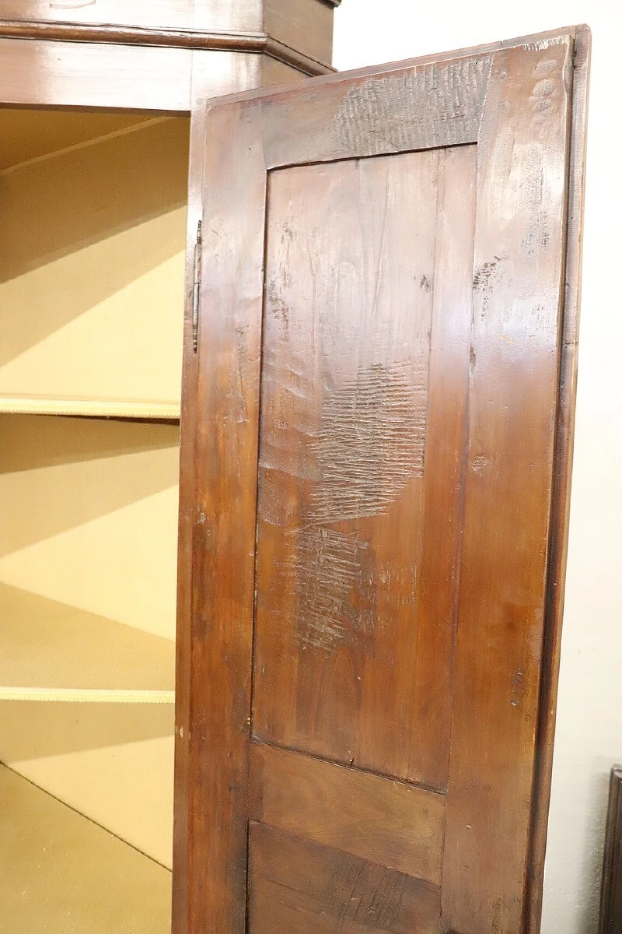 Solid walnut corner cabinet, early 20th century 5