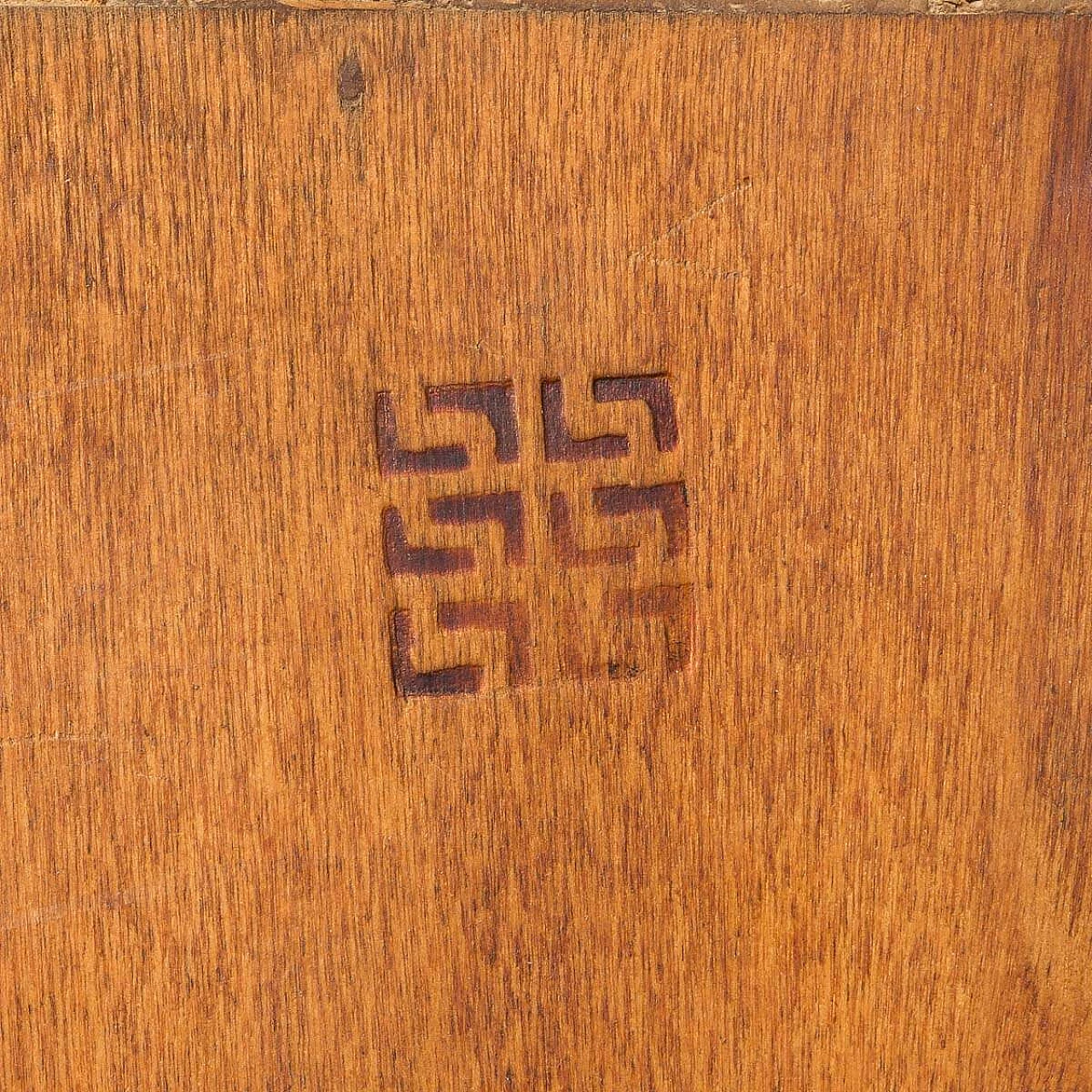 Libreria da parete in mogano a tre moduli attribuita a Ico Parisi, anni '60 18