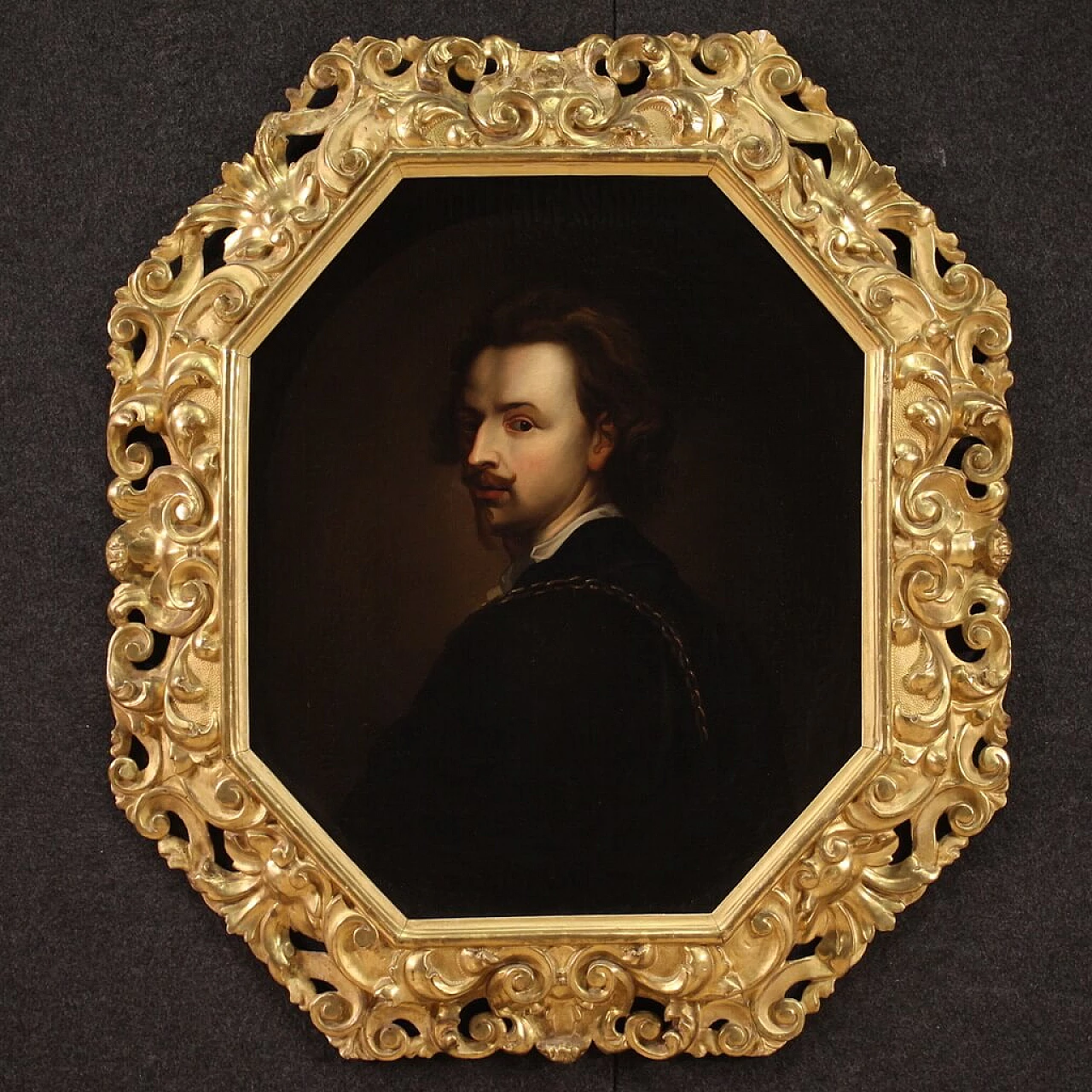 Ritratto di Van Dyck, dipinto a olio su tela, prima metà dell'800 1