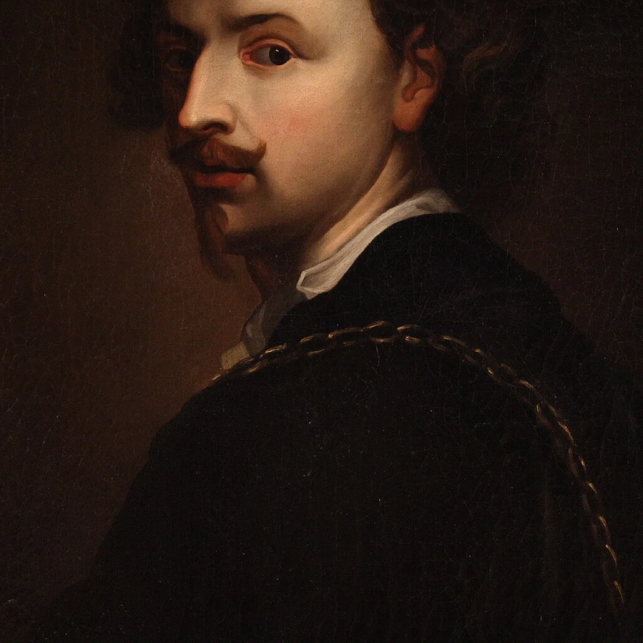 Ritratto di Van Dyck, dipinto a olio su tela, prima metà dell'800 6