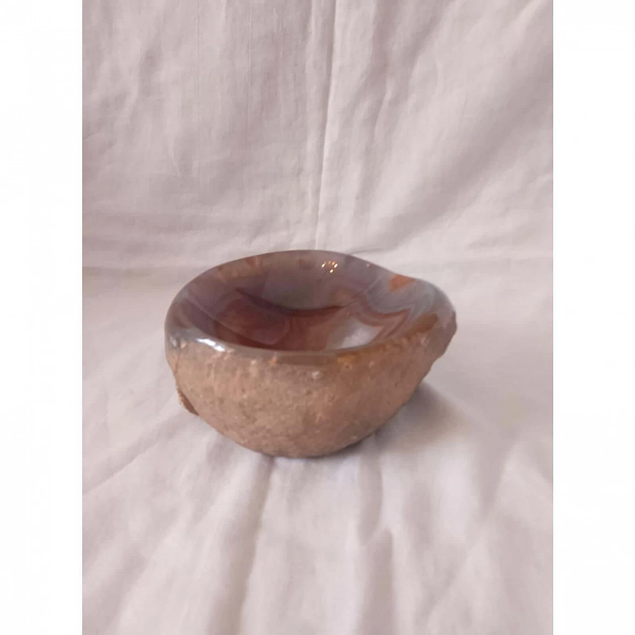 Grey and brown agate ashtray, 1950s 6