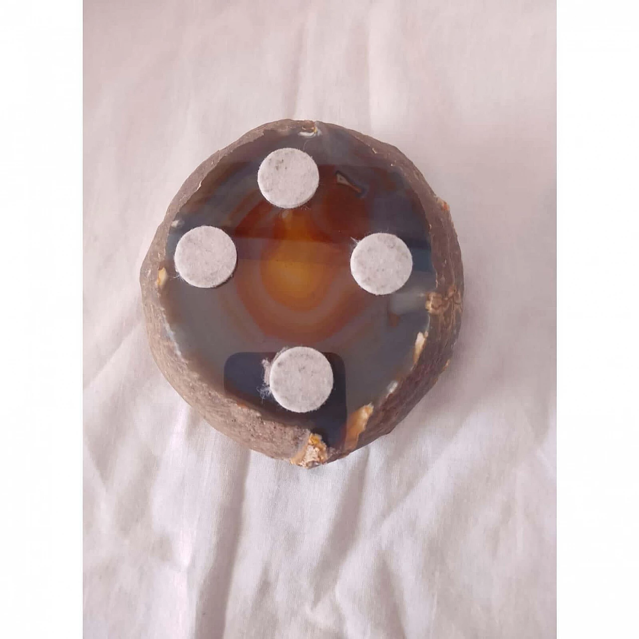 Grey and brown agate ashtray, 1950s 7