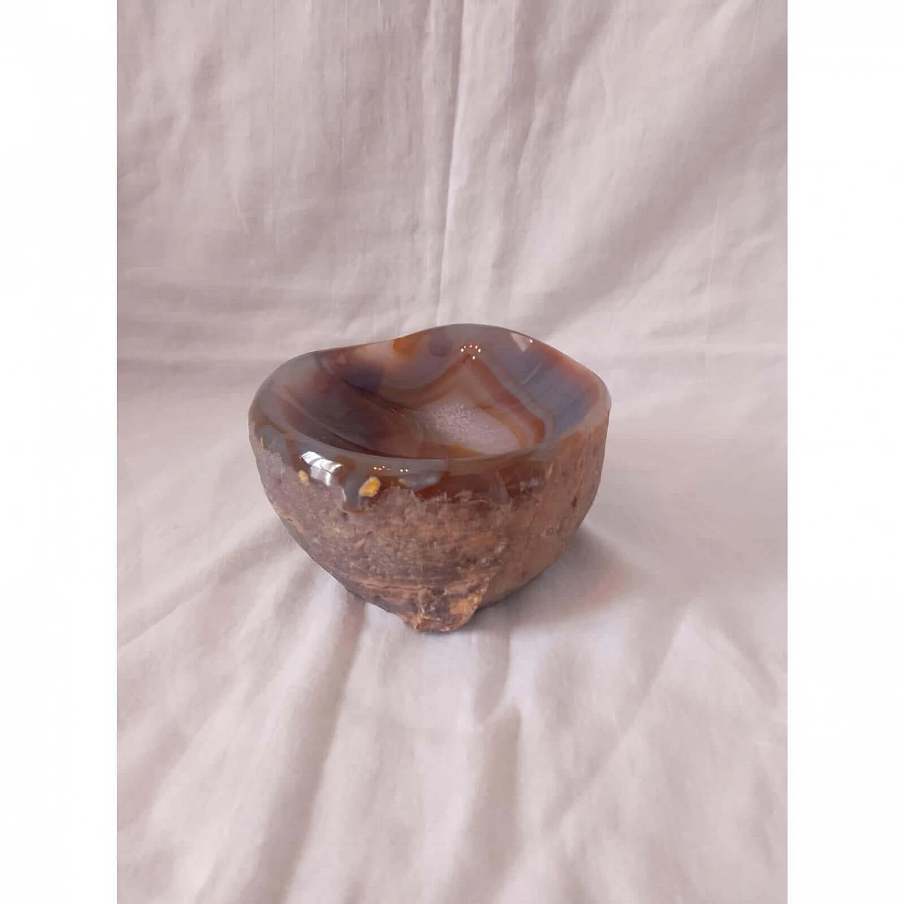Grey and brown agate ashtray, 1950s 8
