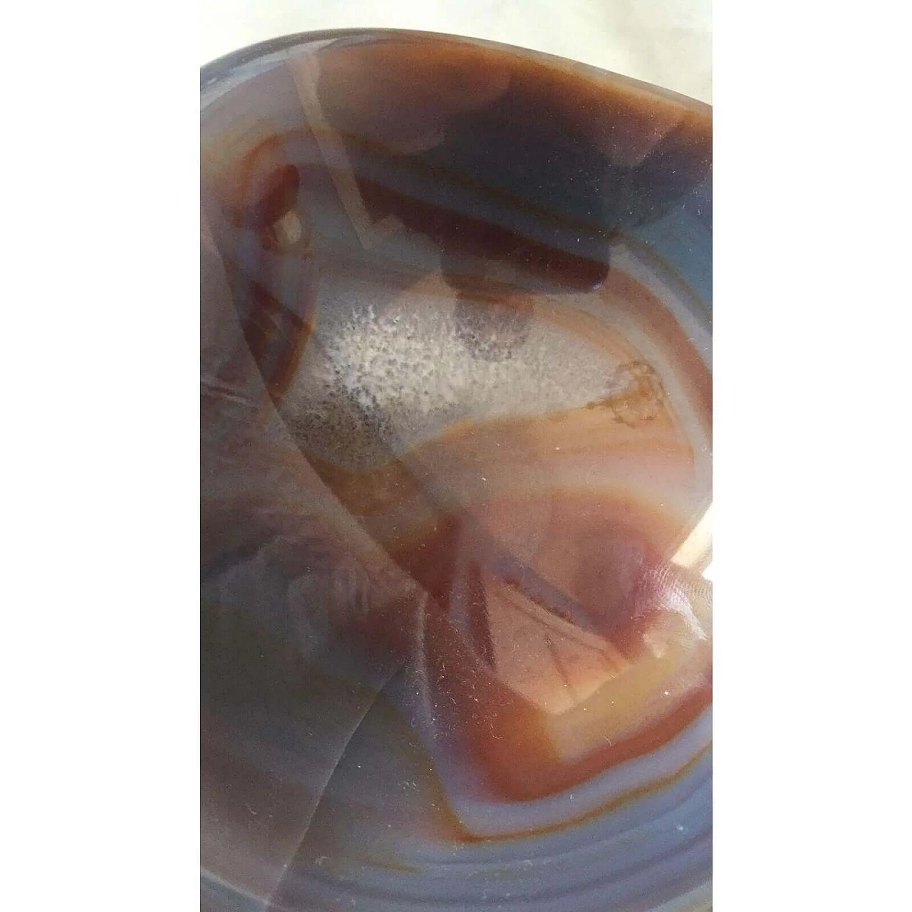 Grey and brown agate ashtray, 1950s 9