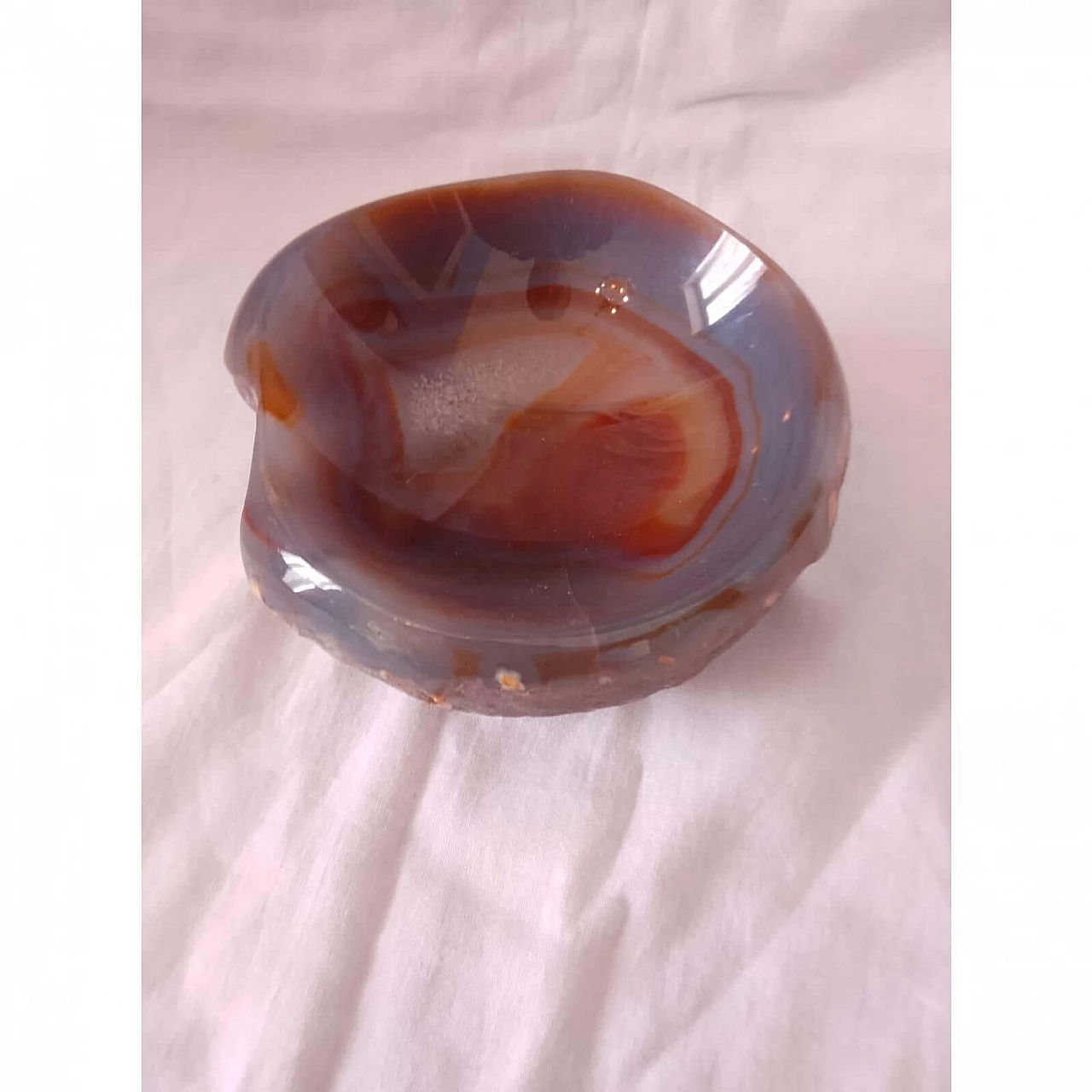 Grey and brown agate ashtray, 1950s 10