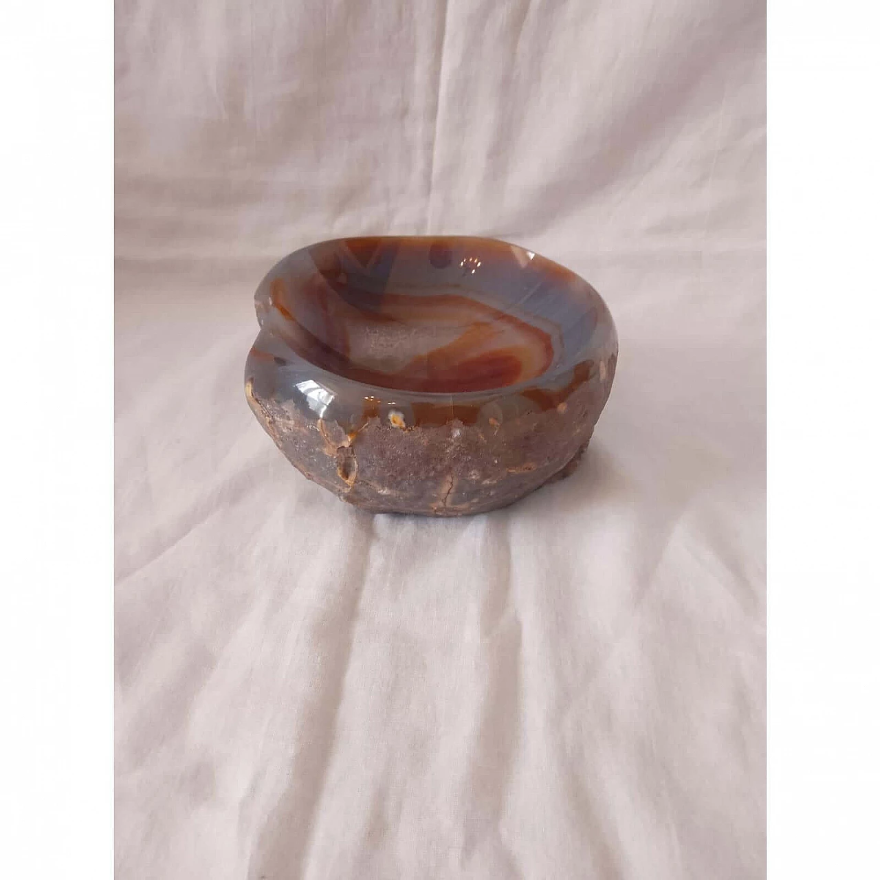 Grey and brown agate ashtray, 1950s 11