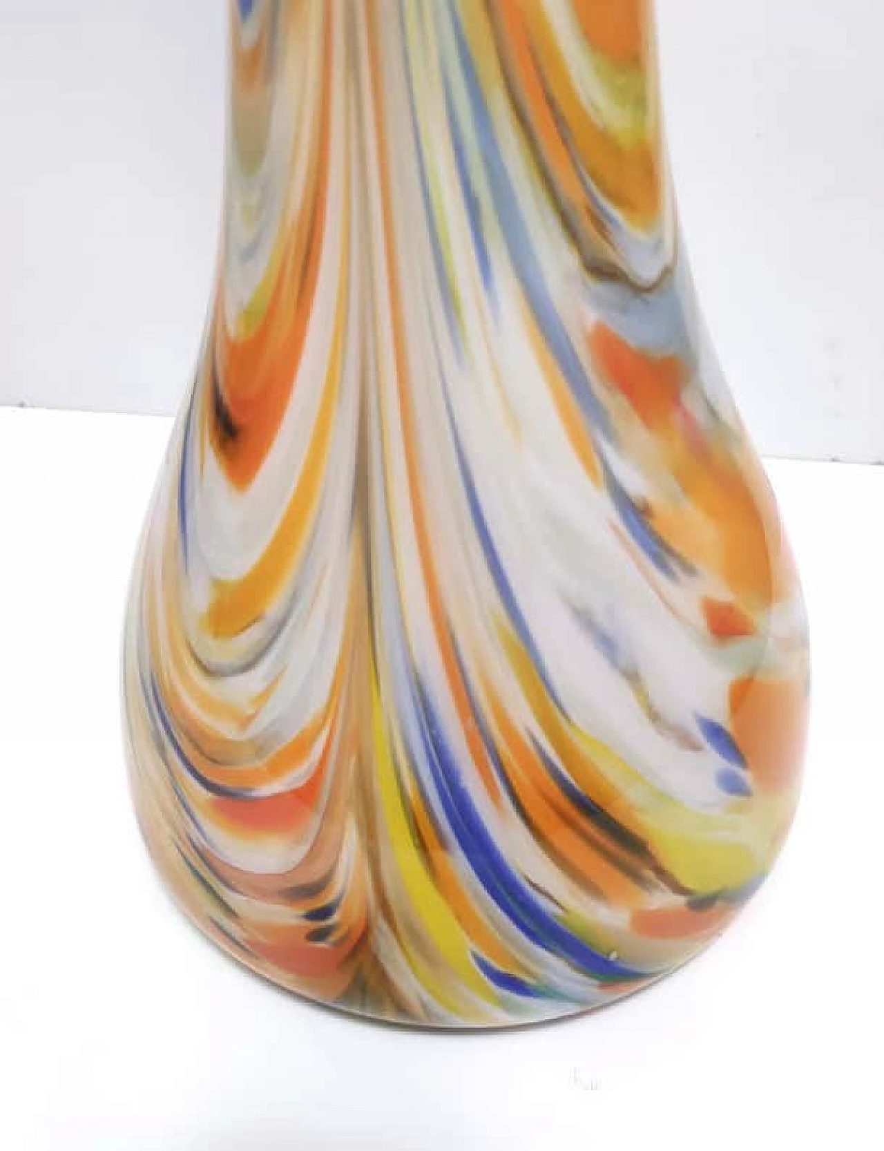 Phoenician orange glass vase attributed to Fratelli Toso, 1960s 4