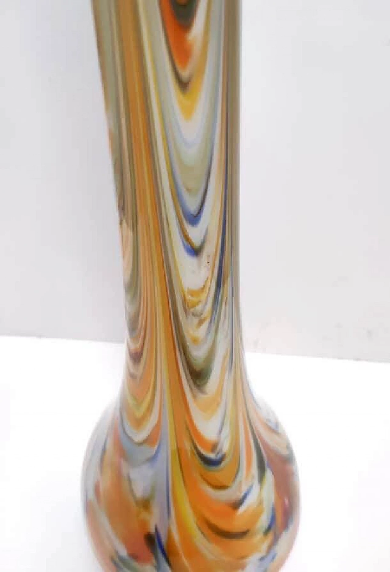 Phoenician orange glass vase attributed to Fratelli Toso, 1960s 7