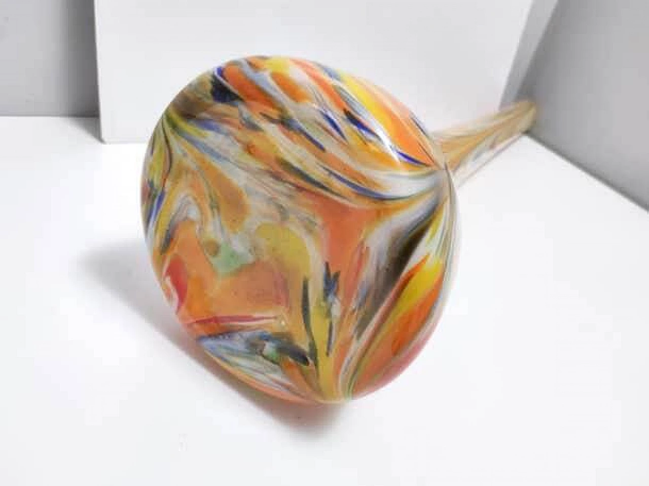 Phoenician orange glass vase attributed to Fratelli Toso, 1960s 9