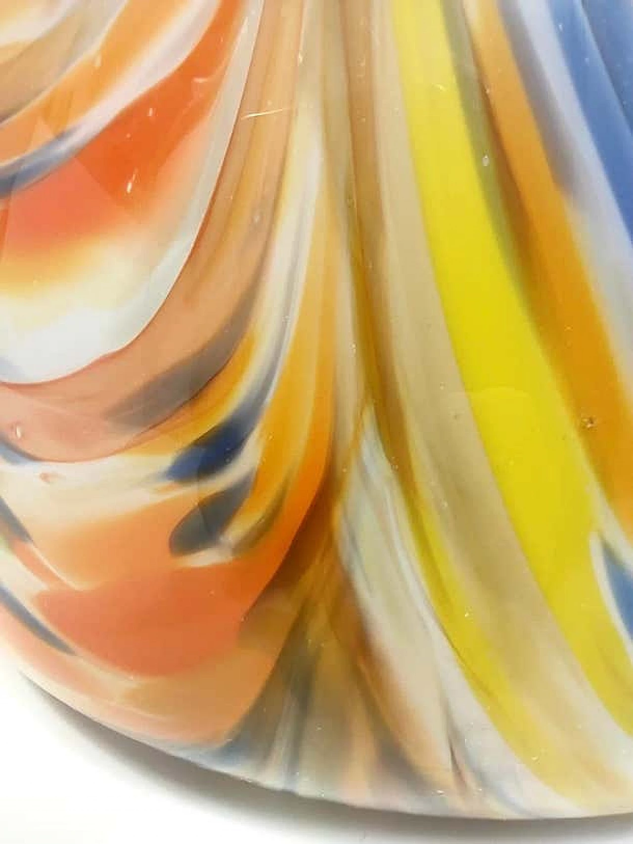 Phoenician orange glass vase attributed to Fratelli Toso, 1960s 11