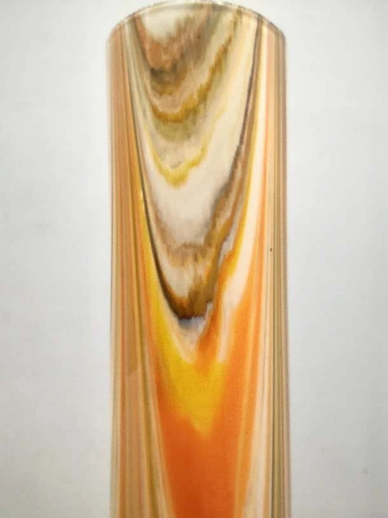 Vaso in vetro arancione Fenicio attribuito a Fratelli Toso, anni '60 12