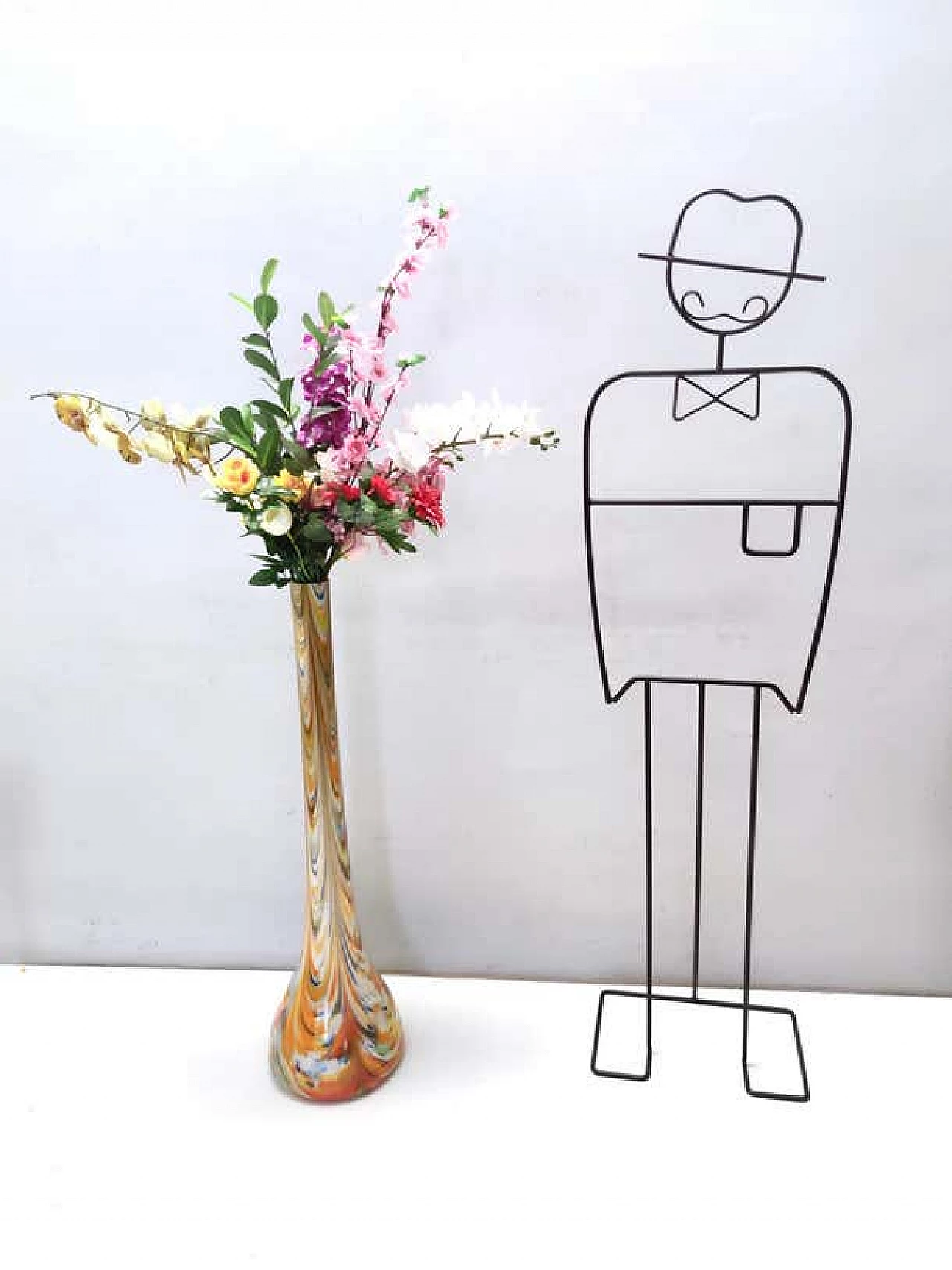 Phoenician orange glass vase attributed to Fratelli Toso, 1960s 15