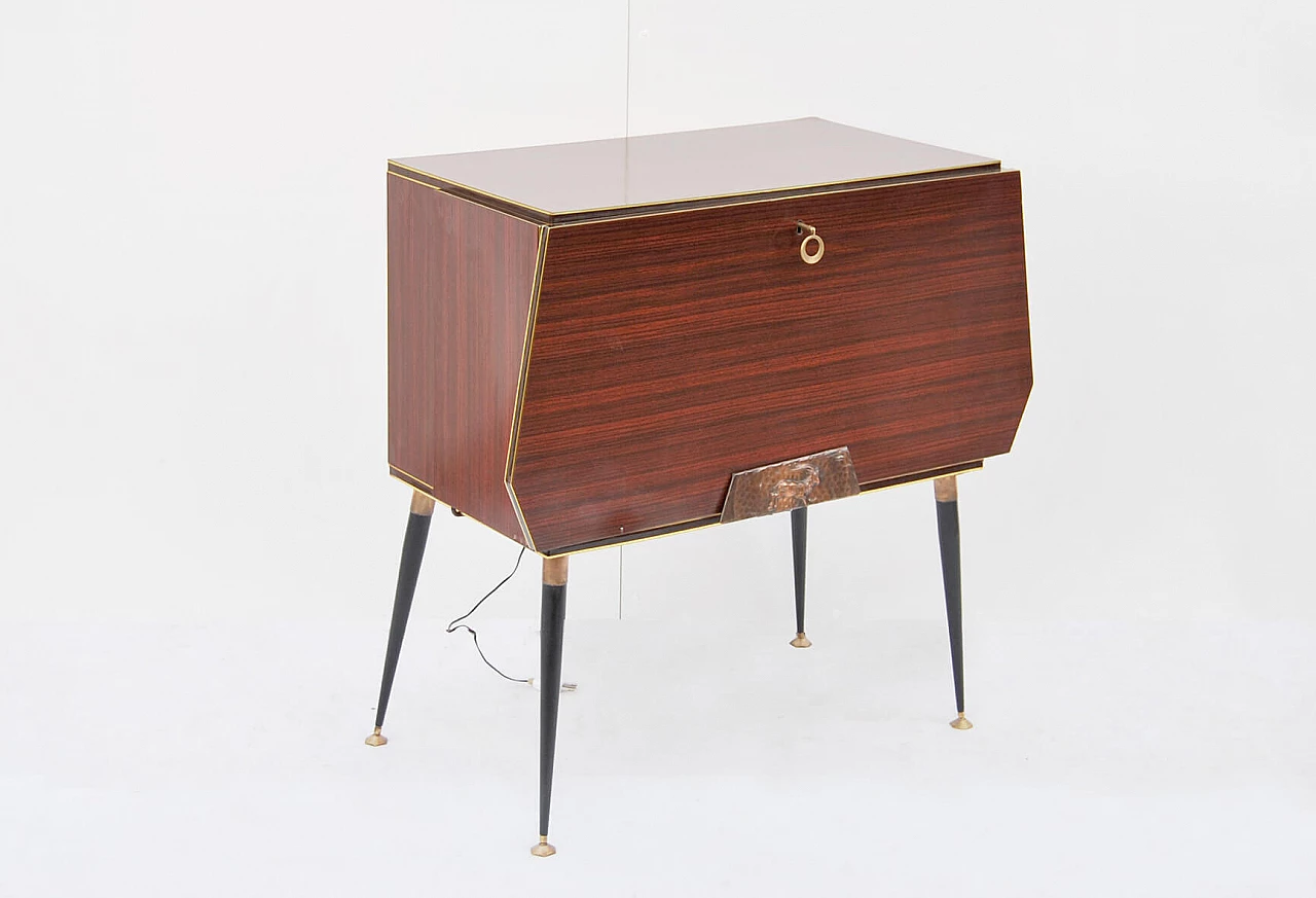 Bar cabinet with cup holder, 1960s 1