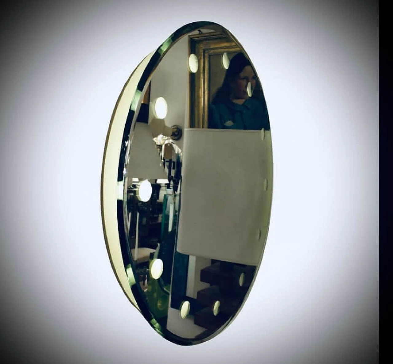 Specchio retroilluminato nello stile di Gino Sarfatti, anni '70 6