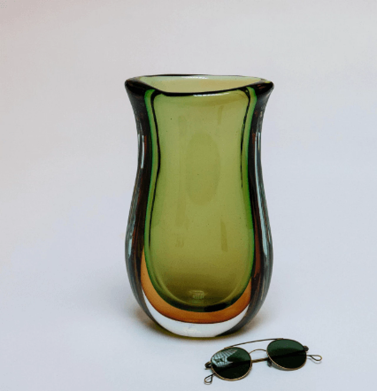 Vaso in vetro di Murano sommerso nello stile di Seguso, anni '60 5