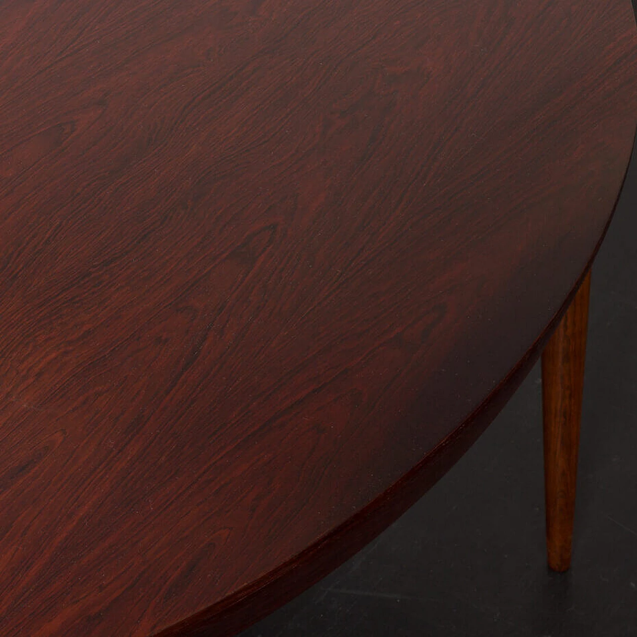 Extendable rosewood dining table by Severin Hansen for Haslev Mobler, 1960s 8