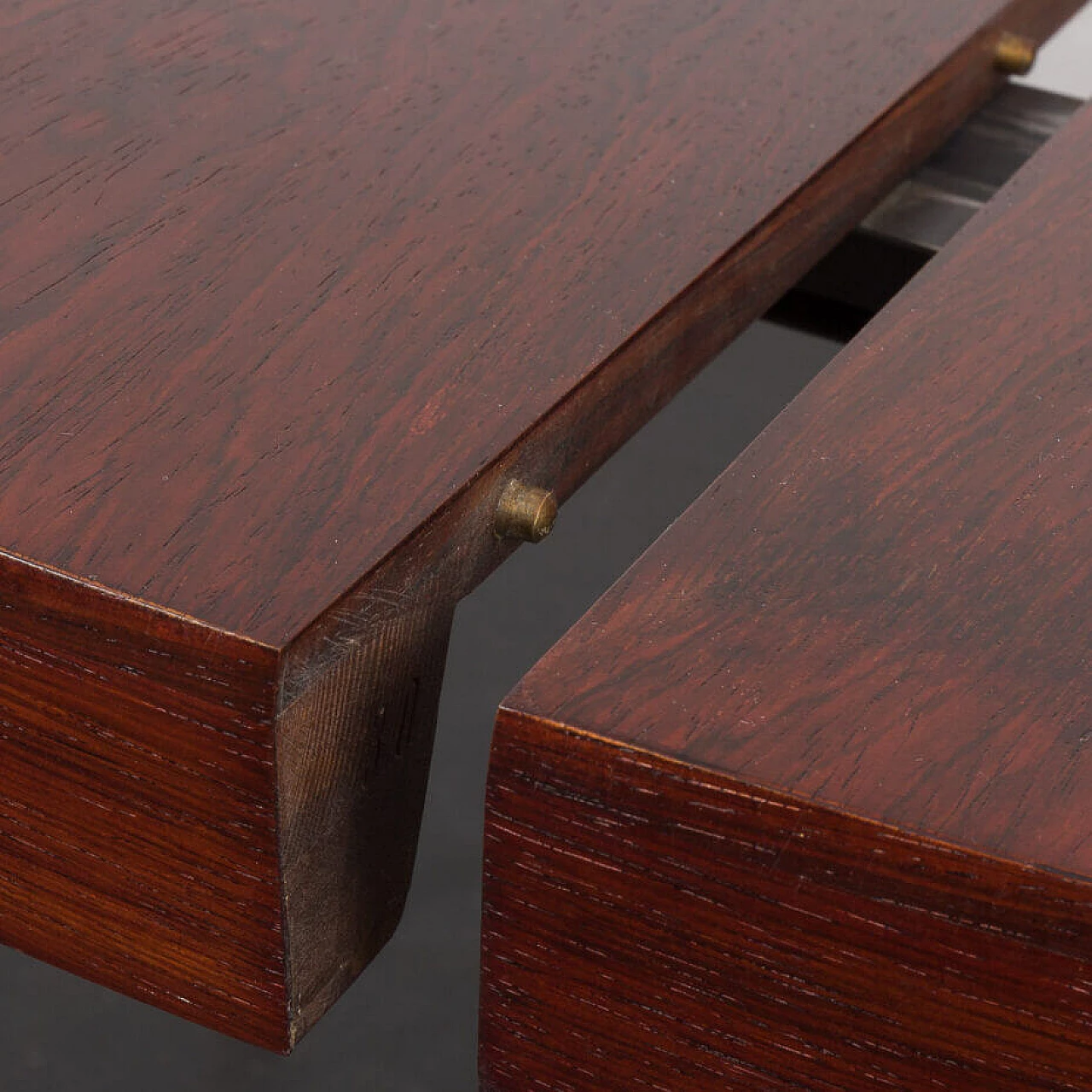 Extendable rosewood dining table by Severin Hansen for Haslev Mobler, 1960s 12