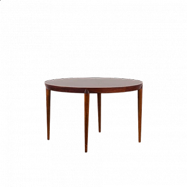 Extendable rosewood dining table by Severin Hansen for Haslev Mobler, 1960s