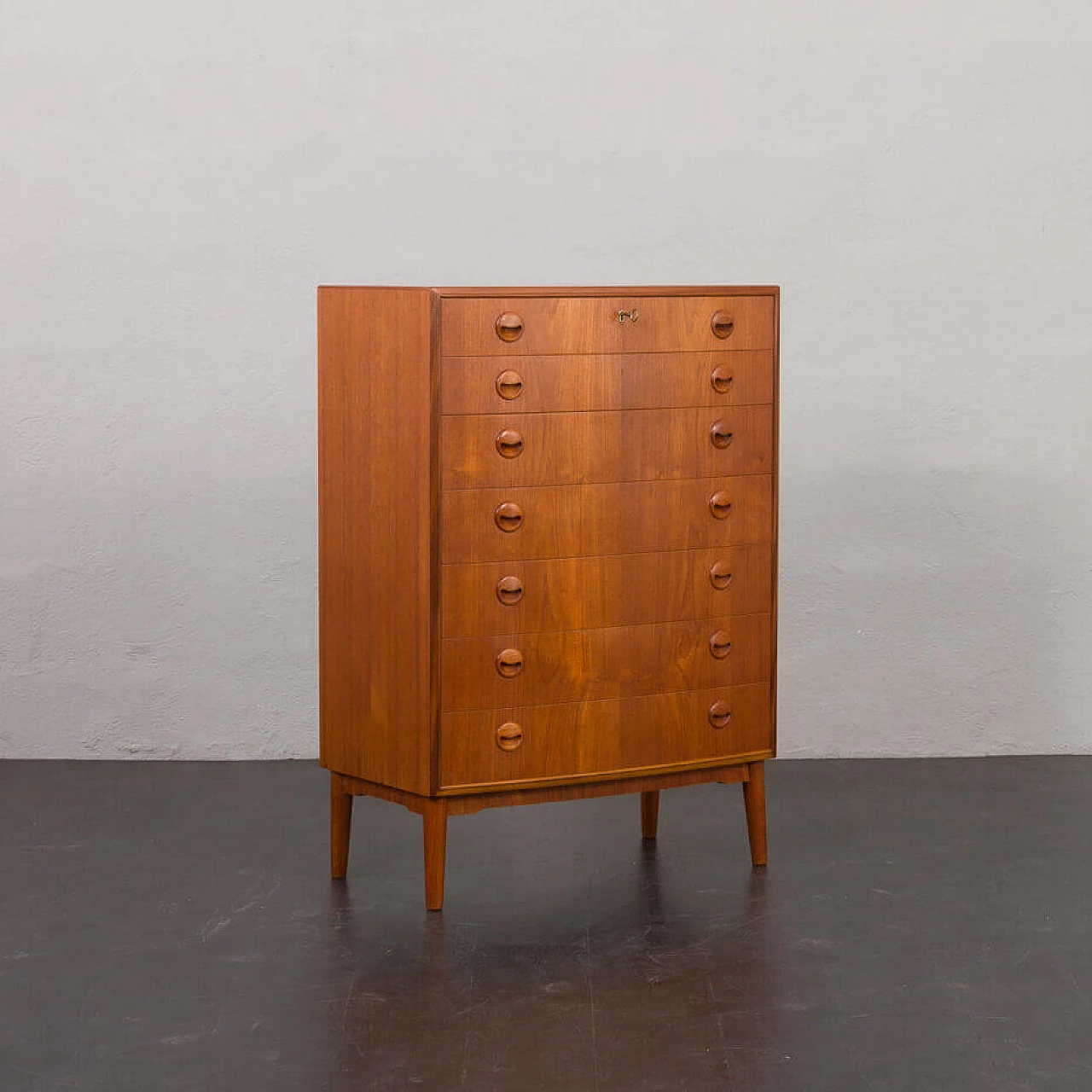 Danish teak veneered seven-drawer dresser by Kai Kristiansen, 1960s 2