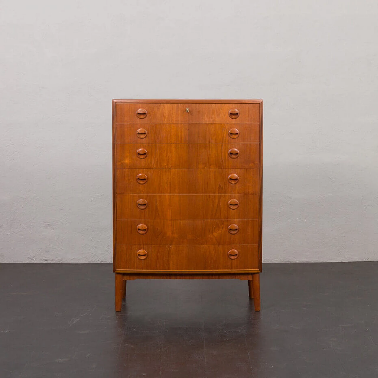 Danish teak veneered seven-drawer dresser by Kai Kristiansen, 1960s 4