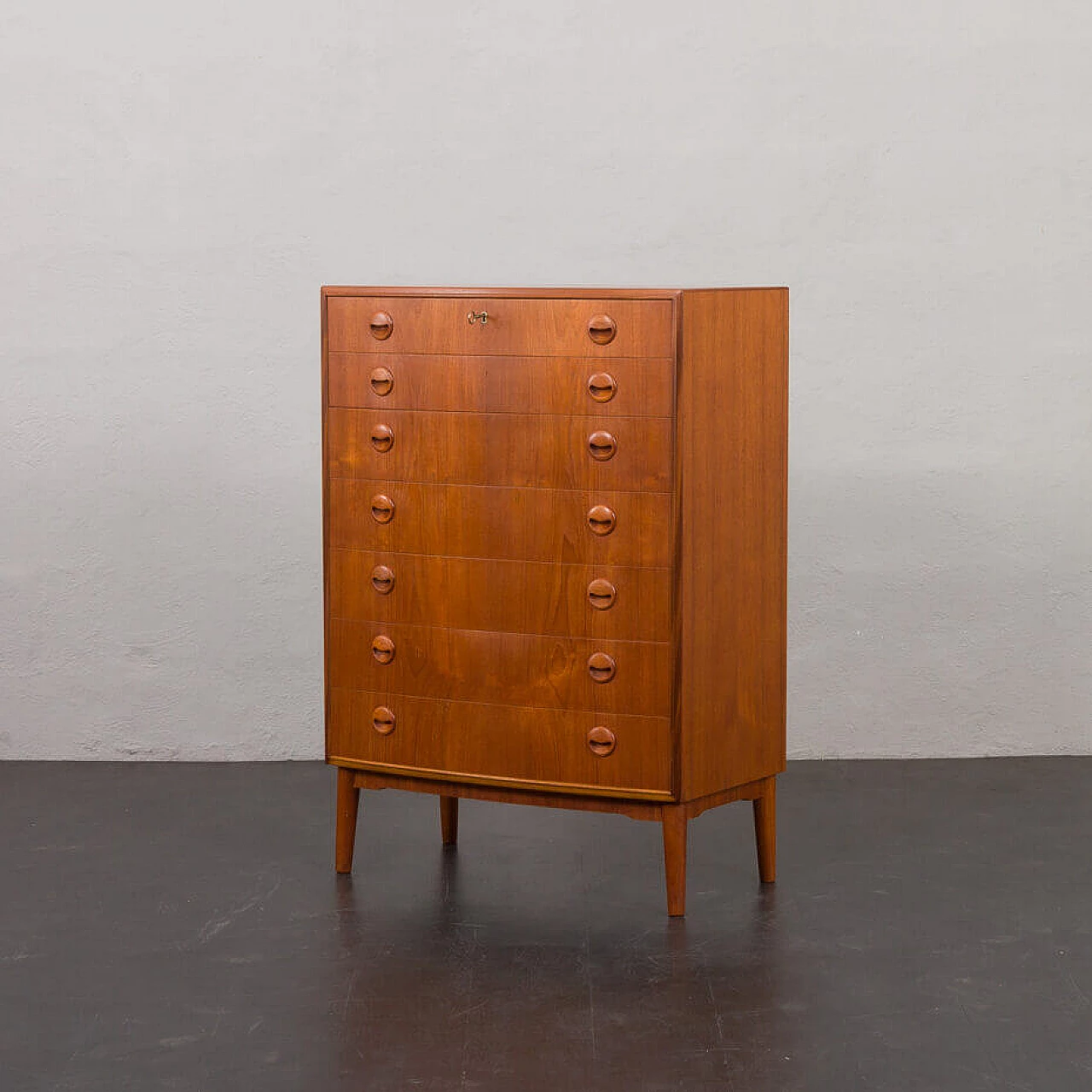 Danish teak veneered seven-drawer dresser by Kai Kristiansen, 1960s 5