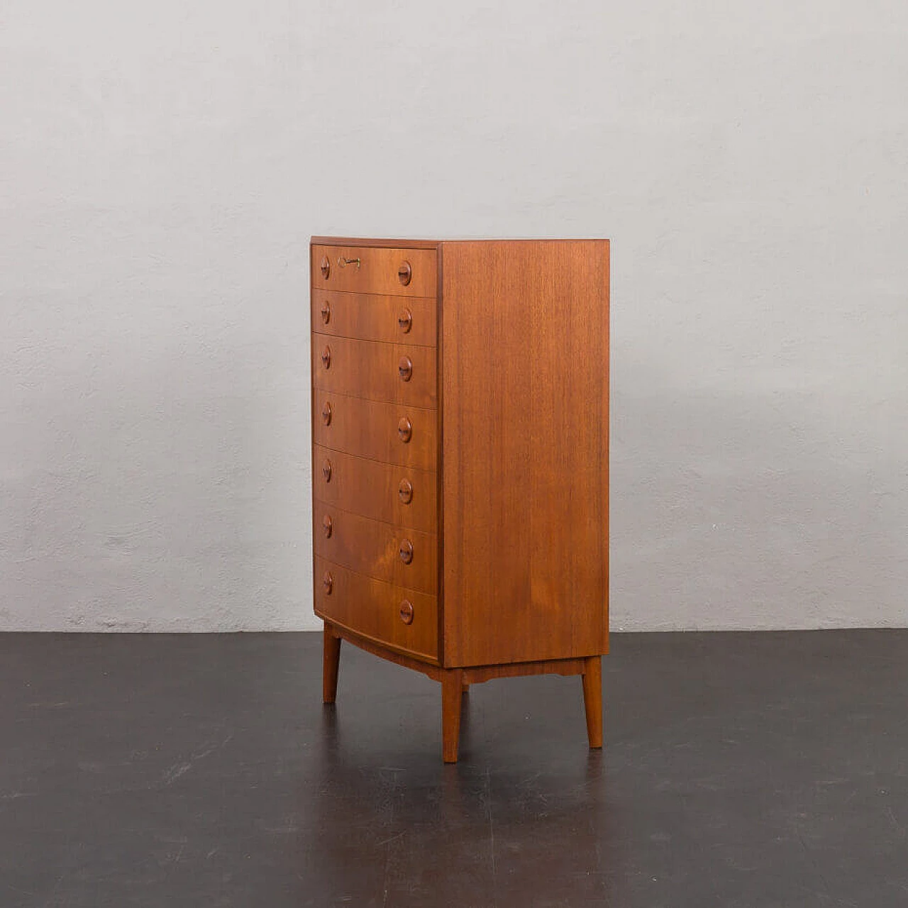 Danish teak veneered seven-drawer dresser by Kai Kristiansen, 1960s 6