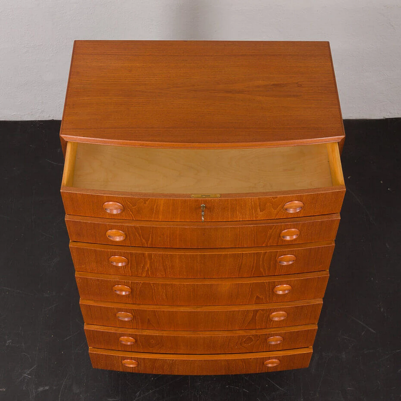 Danish teak veneered seven-drawer dresser by Kai Kristiansen, 1960s 7