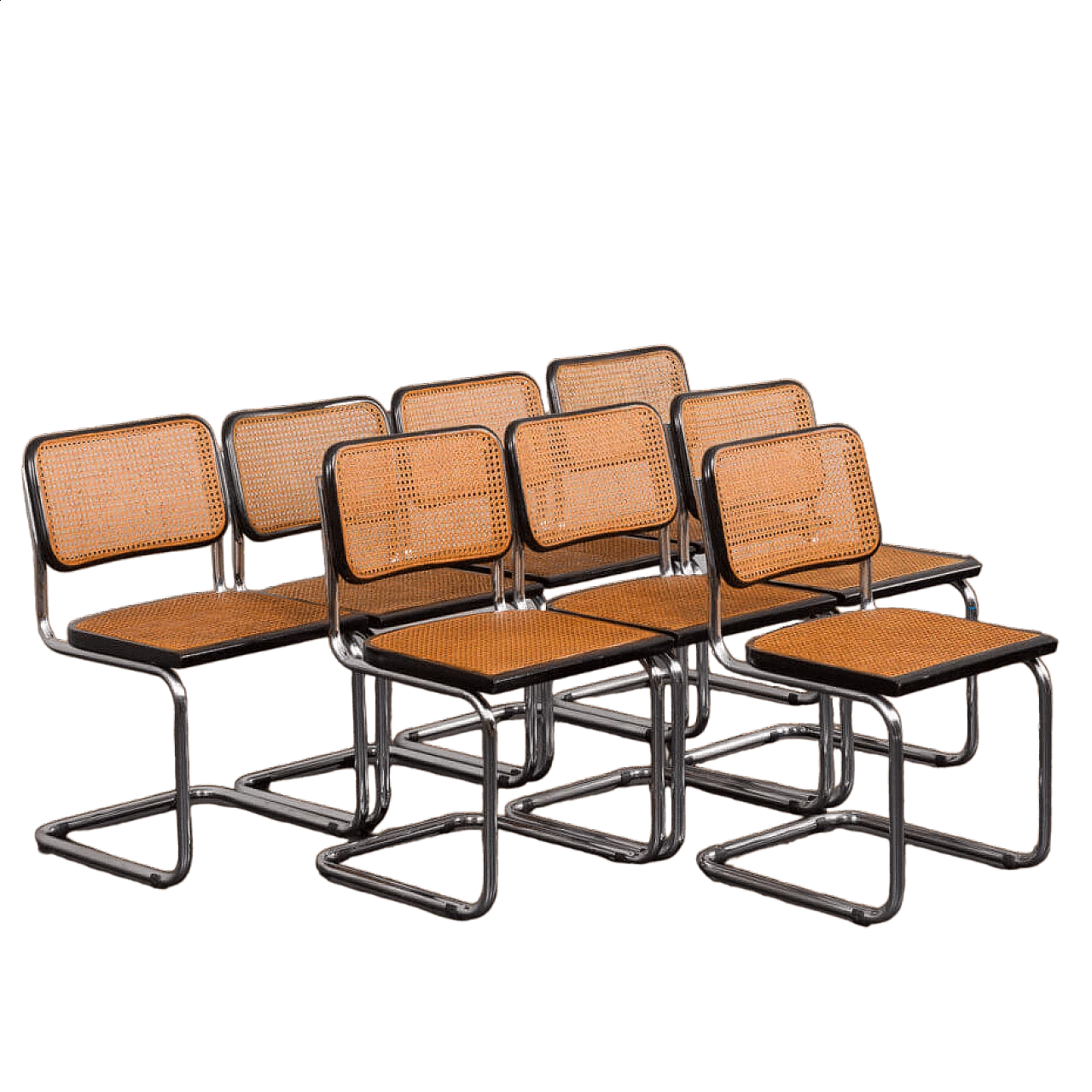 8 Cesca chairs by Marcel Breuer attributed to Gavina, 1970s 23