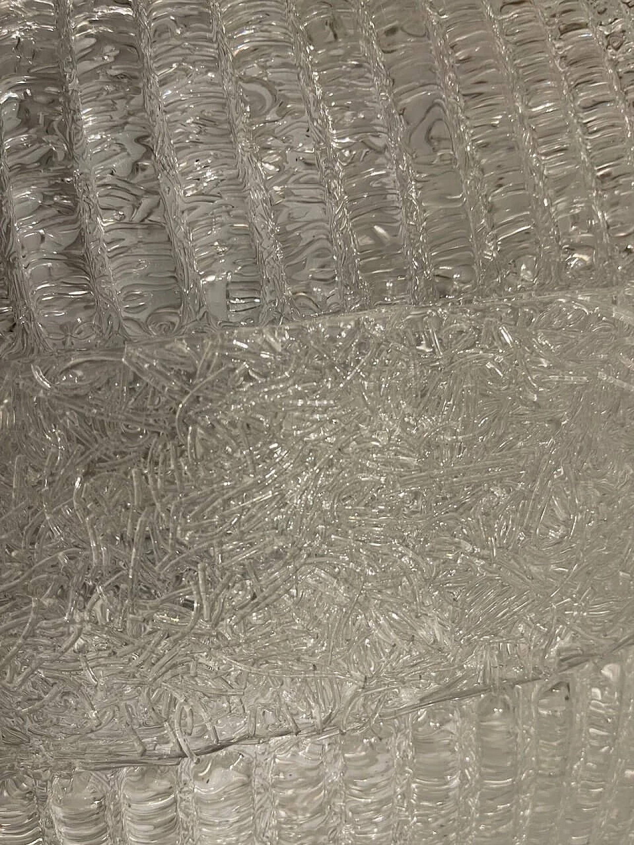 Pair of transparent Murano glass wall lights, 1980s 5