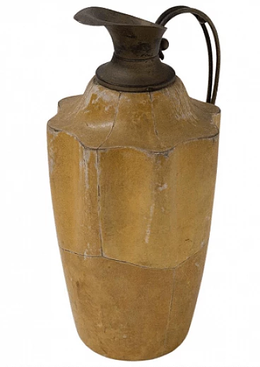 Brocca in pergamena e ottone di Distilleria Moroni, anni '70