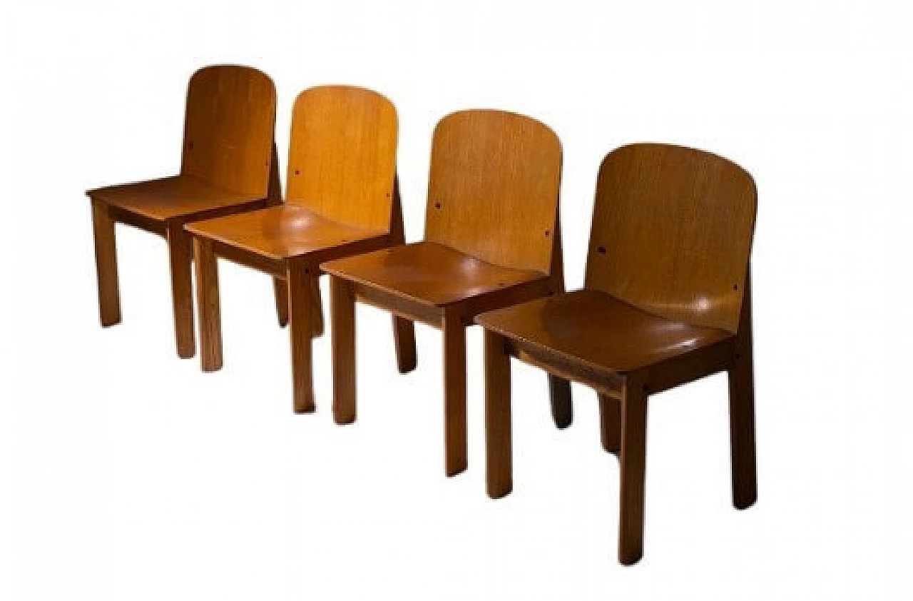 4 Sedie in frassino, anni '60 13