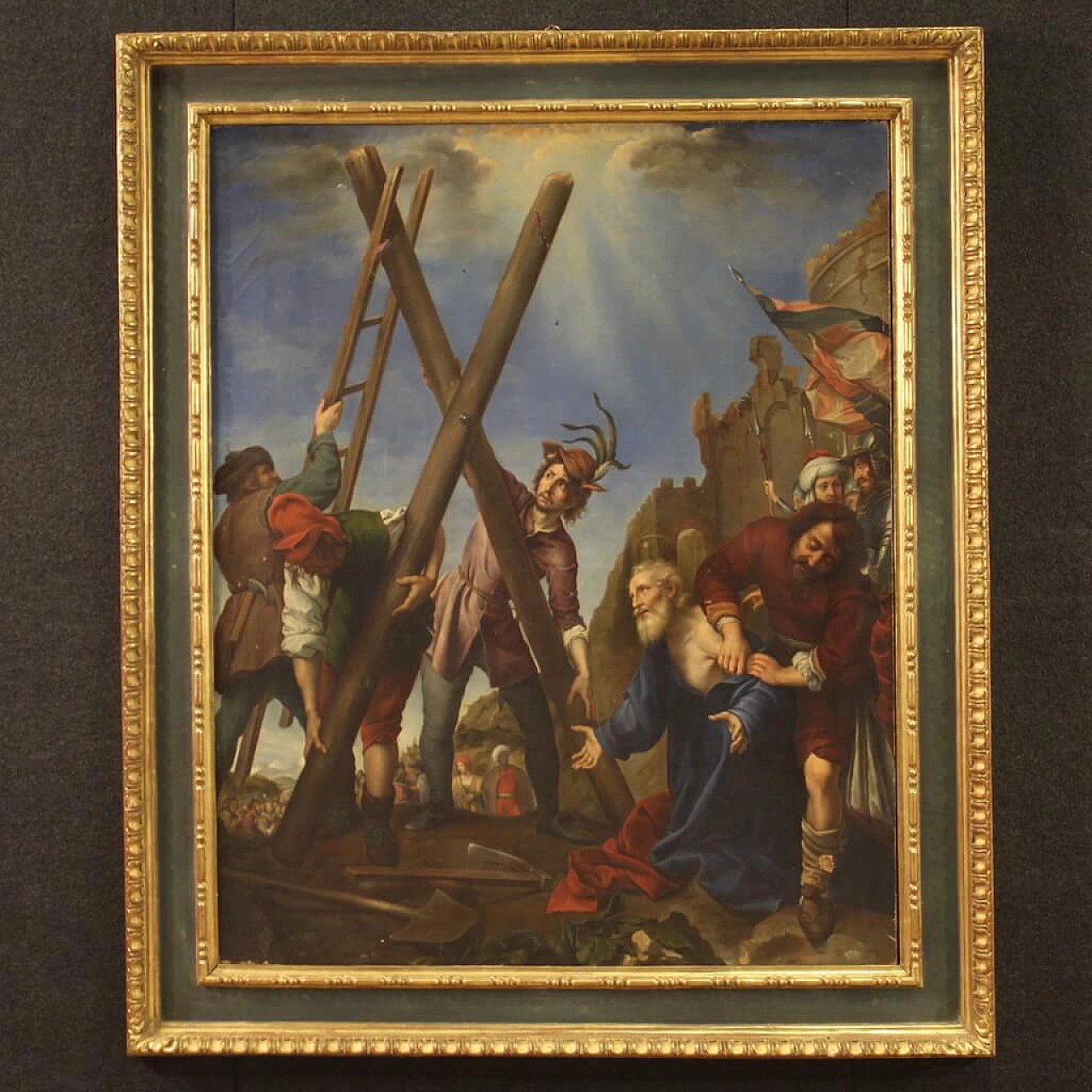 Martyrdom of Saint Andrew, reproduction of Carlo Dolci, oil painting on canvas, mid-19th century 1