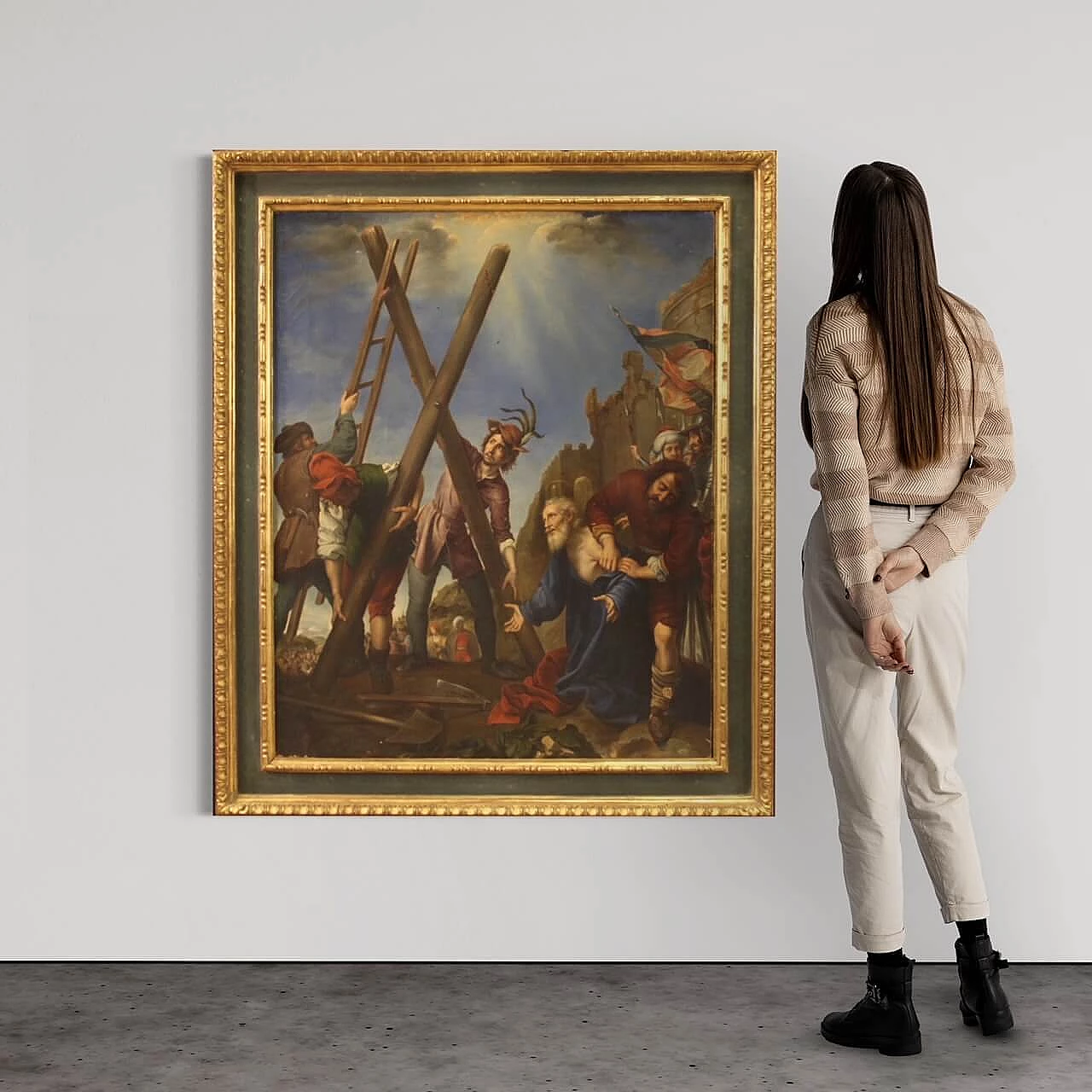 Martyrdom of Saint Andrew, reproduction of Carlo Dolci, oil painting on canvas, mid-19th century 2