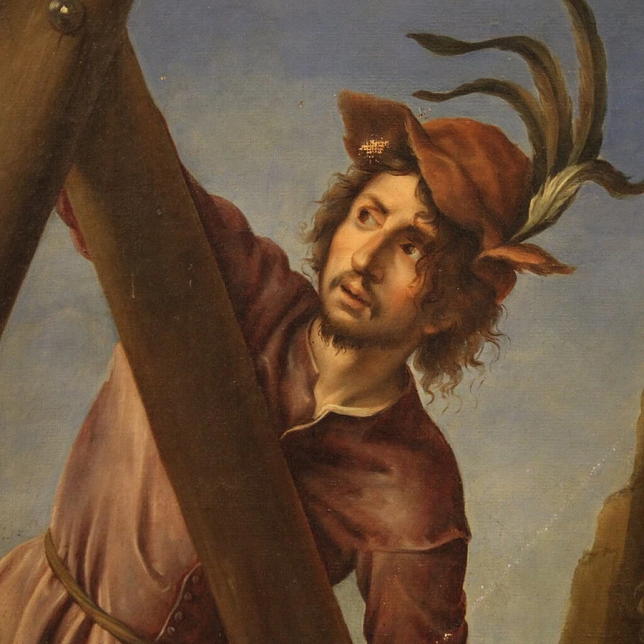 Martyrdom of Saint Andrew, reproduction of Carlo Dolci, oil painting on canvas, mid-19th century 10