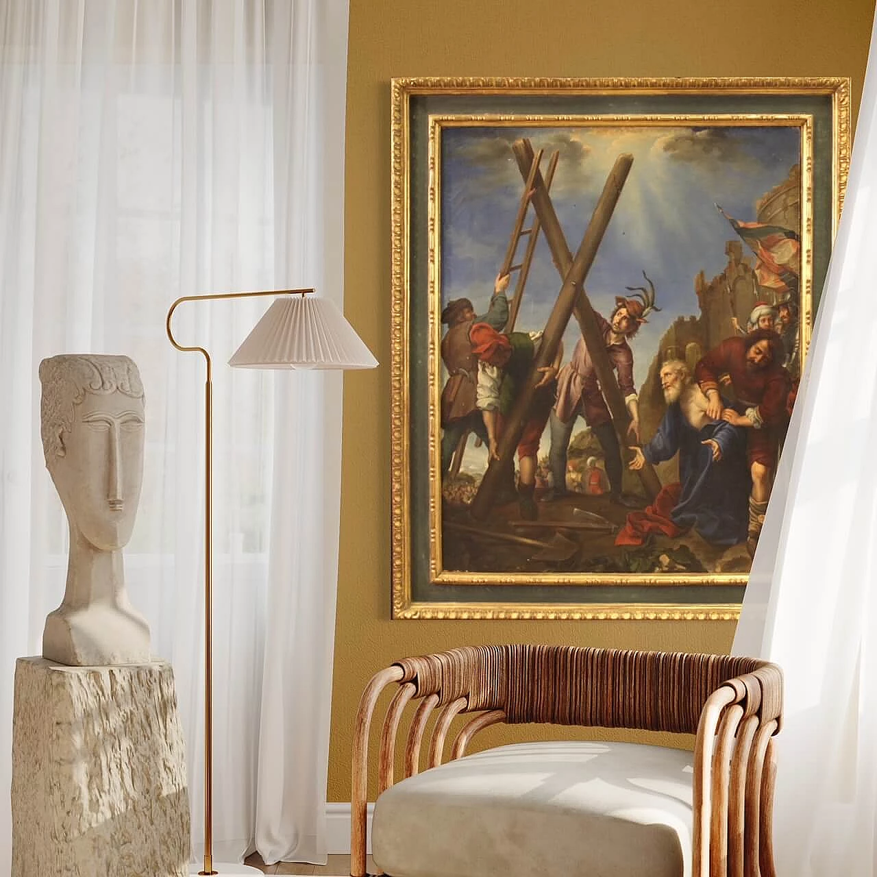 Martyrdom of Saint Andrew, reproduction of Carlo Dolci, oil painting on canvas, mid-19th century 14