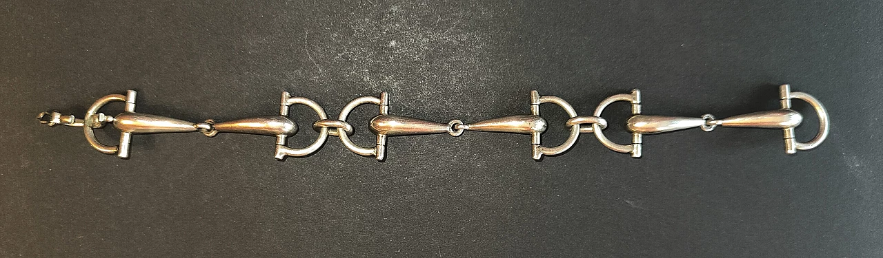 Bracciale Horsebit in argento di Gucci, anni '70 1