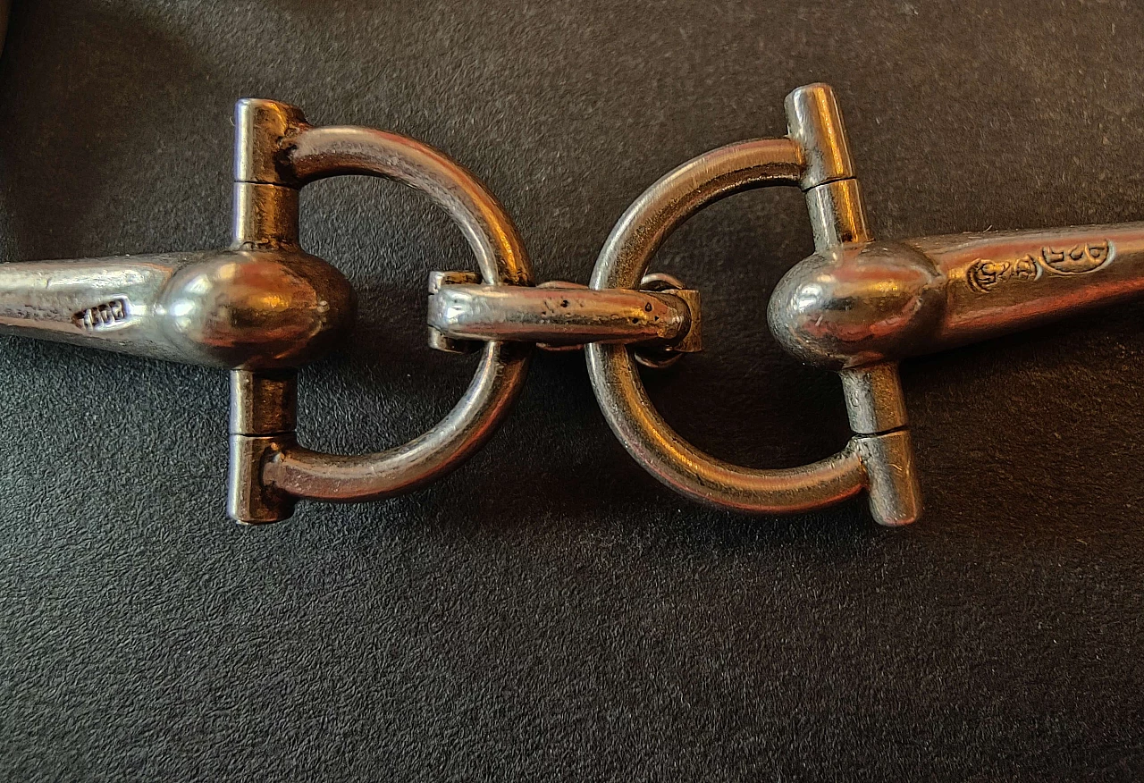 Silver Horsebit bracelet by Gucci, 1970s 5