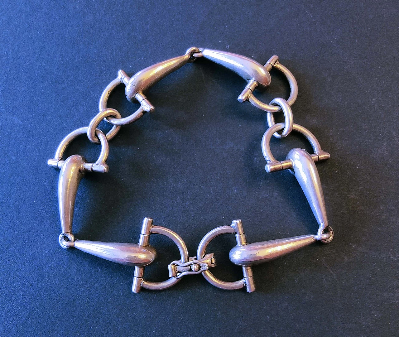 Silver Horsebit bracelet by Gucci, 1970s 6