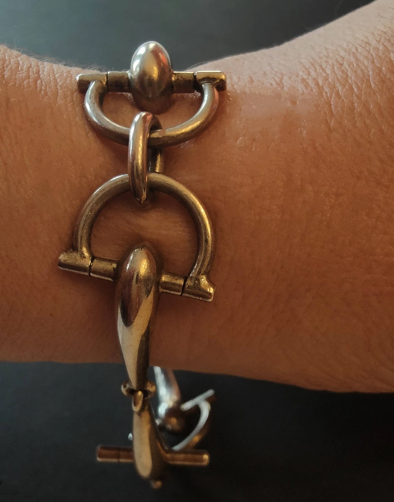 Silver Horsebit bracelet by Gucci, 1970s 7