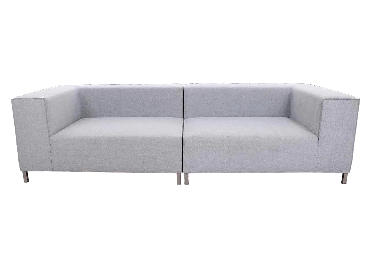 Divano Atollo in lana vergine grigio di Francesco Rota per Paola Lenti, 2017 13