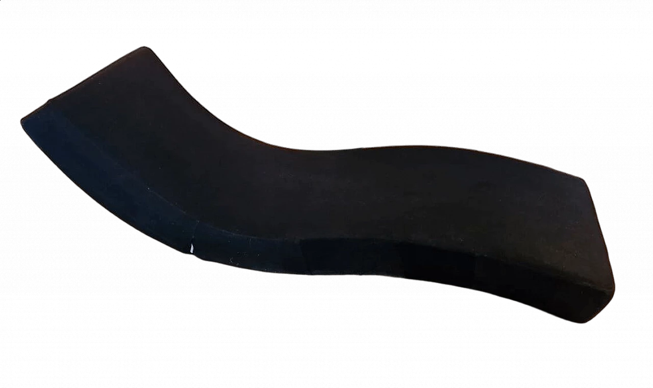 Linea black virgin wool chaise longue by Francesco Rota for Paola Lenti 11