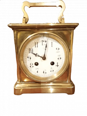 Cappuccina table clock in gilded bronze, late 19th century