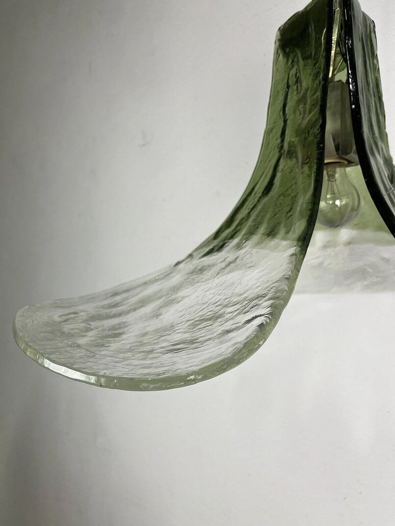 Chandelier with glass petals by Carlo Nason for Mazzega, 1970s 2