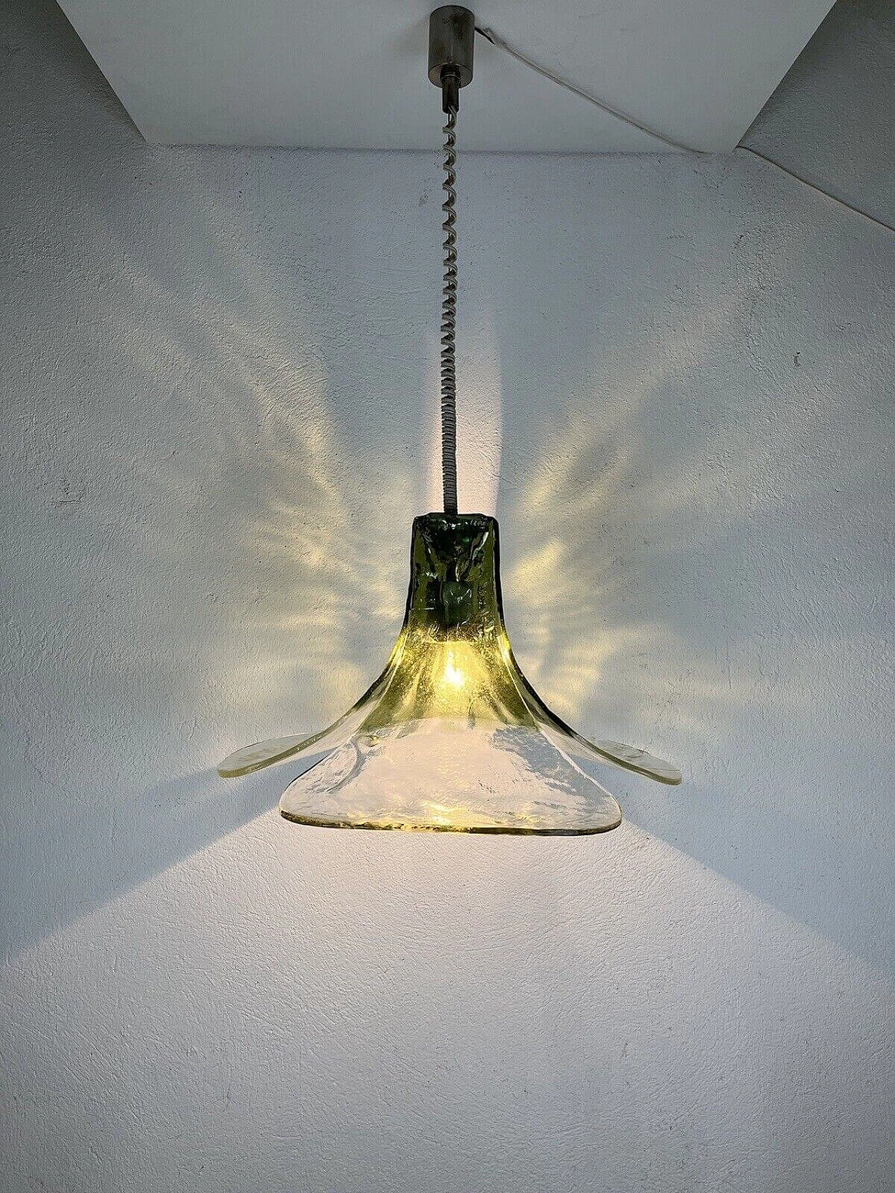 Chandelier with glass petals by Carlo Nason for Mazzega, 1970s 10