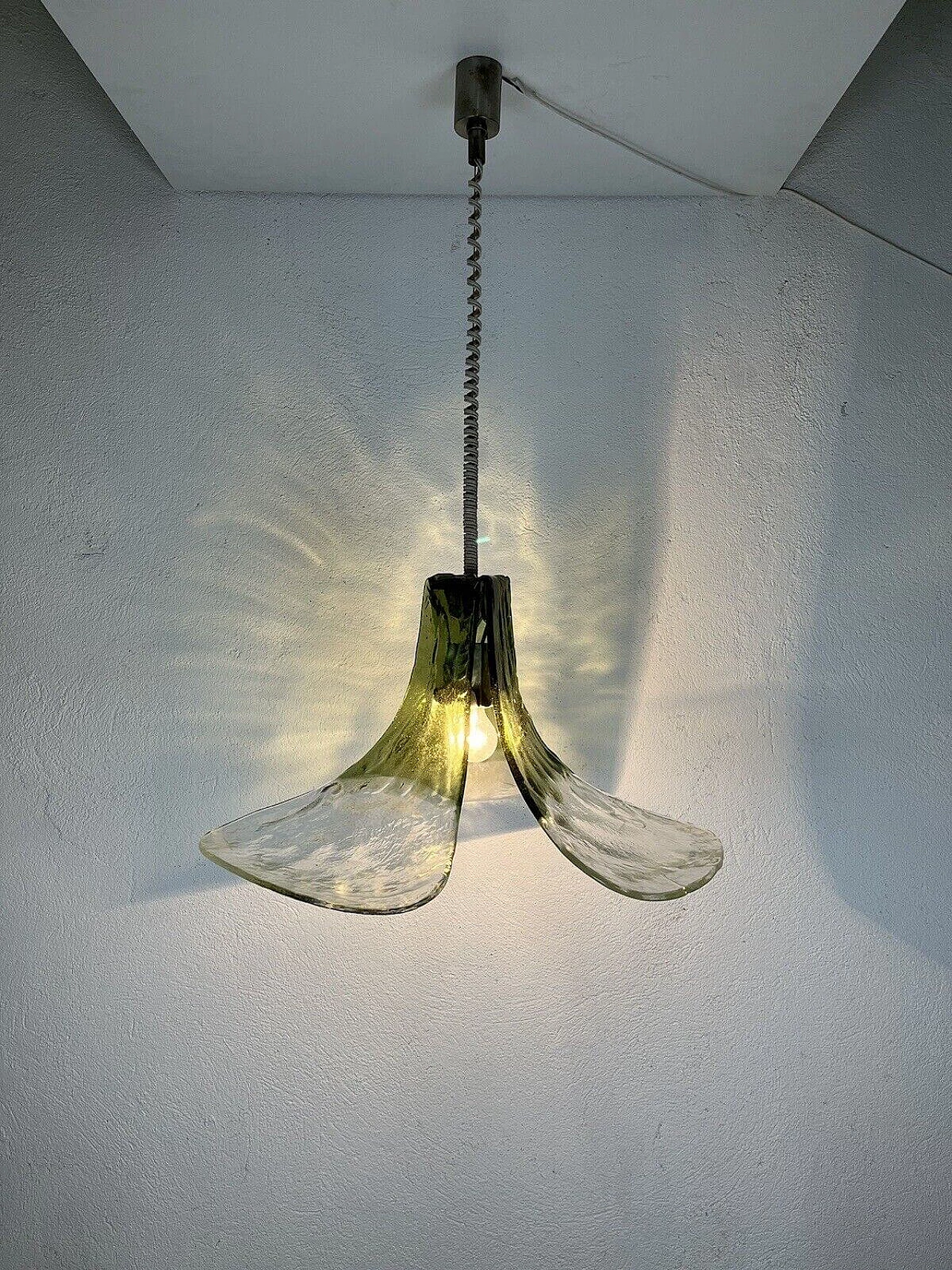 Chandelier with glass petals by Carlo Nason for Mazzega, 1970s 11