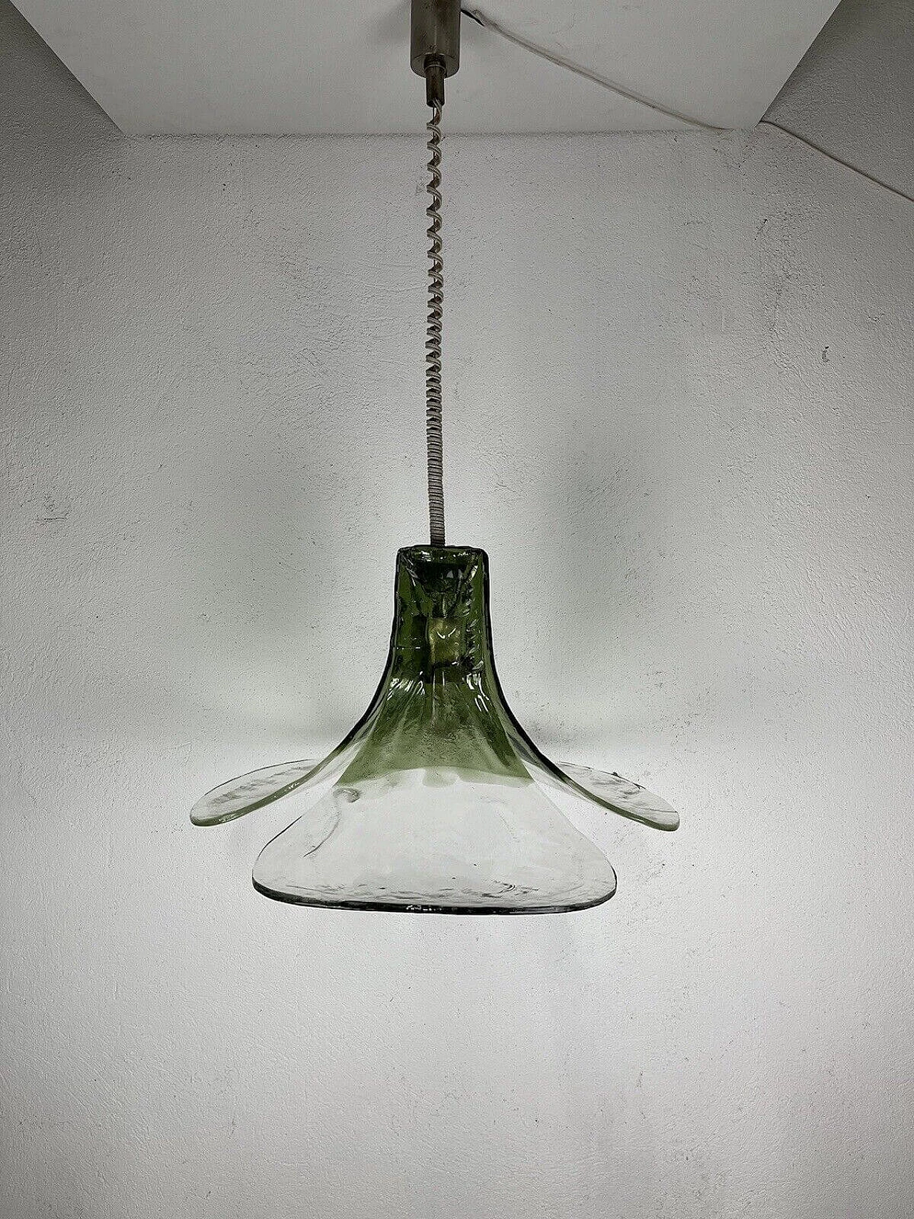 Chandelier with glass petals by Carlo Nason for Mazzega, 1970s 15