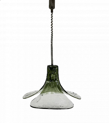 Chandelier with glass petals by Carlo Nason for Mazzega, 1970s
