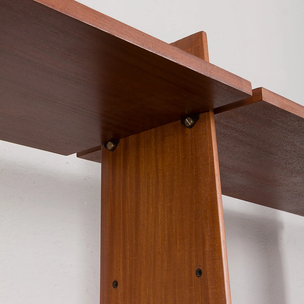 Mahogany and teak bookcase with flap compartment, 1970s 15