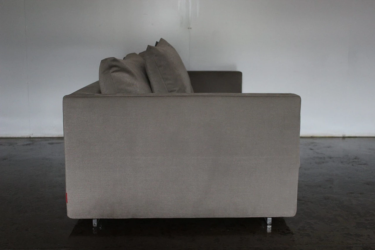 Magnum 180 sofa in taupe grey fabric by Antonio Citterio for Flexform 4