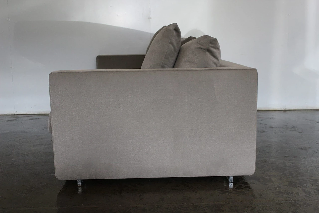 Magnum 180 sofa in taupe grey fabric by Antonio Citterio for Flexform 5